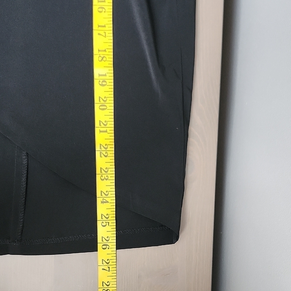 DYNAMITE Black bow wrap draped high waist midi skirt - Picture 12 of 12